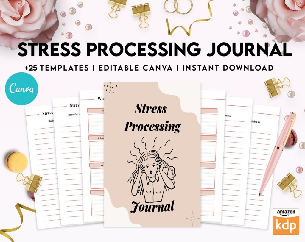 Stress Journal, DBT Distress Tolerance, DBT Skills, Therapy Journal, Mental Health Journal, Stress Editable Templates, Stress Relief, BPD, Anxiety, Canva Editable Templates, Kdp interior