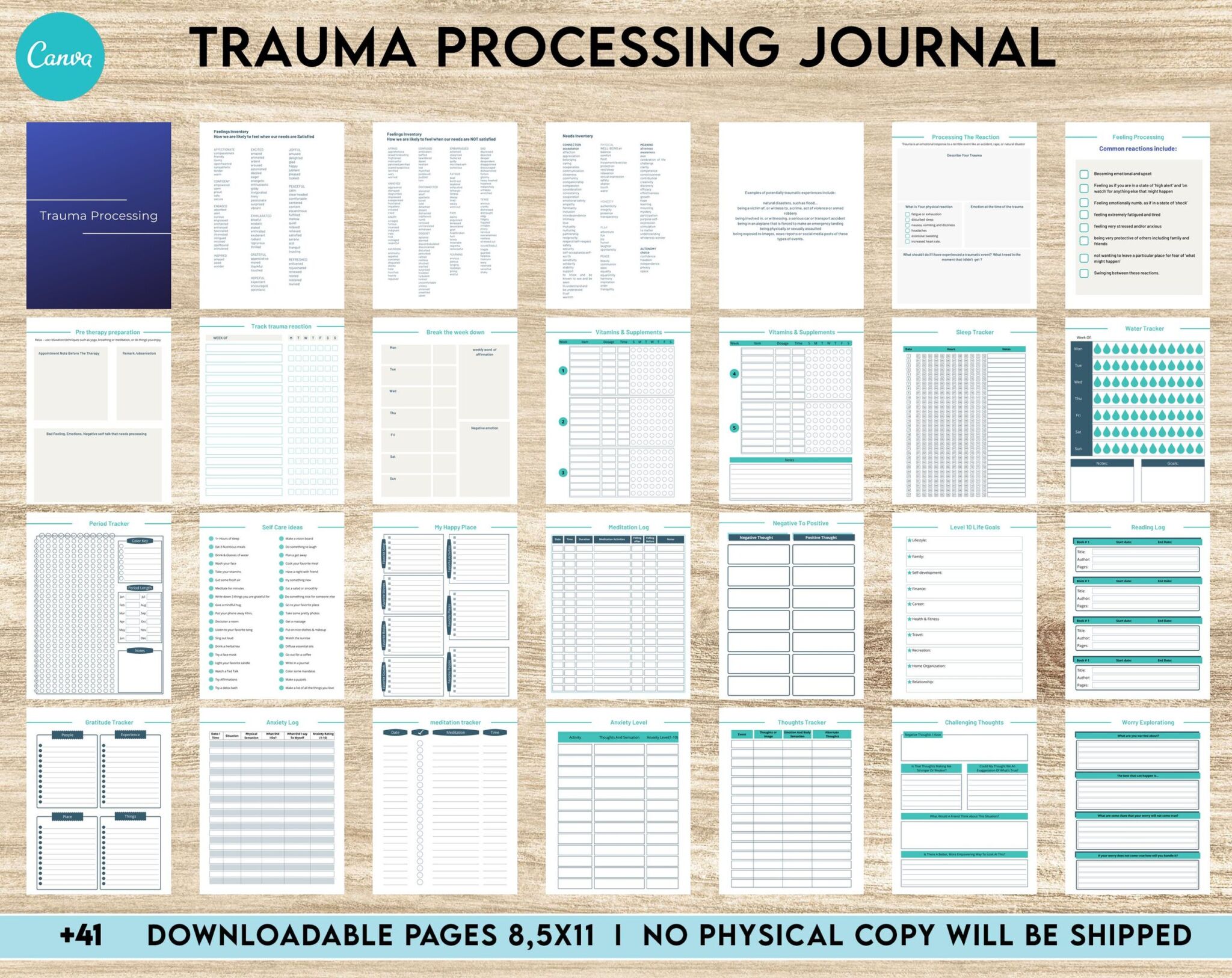 Trauma Processing Journal Pages Daily Self Care Mental Health Trauma processing journal pages daily self care mental health