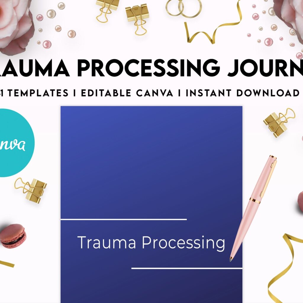 Trauma Processing Journal Pages, daily self care, mental health, emotion list, breakdown worksheets Therapy Journal, Counseling, Canva Editable Templates, Kdp interior