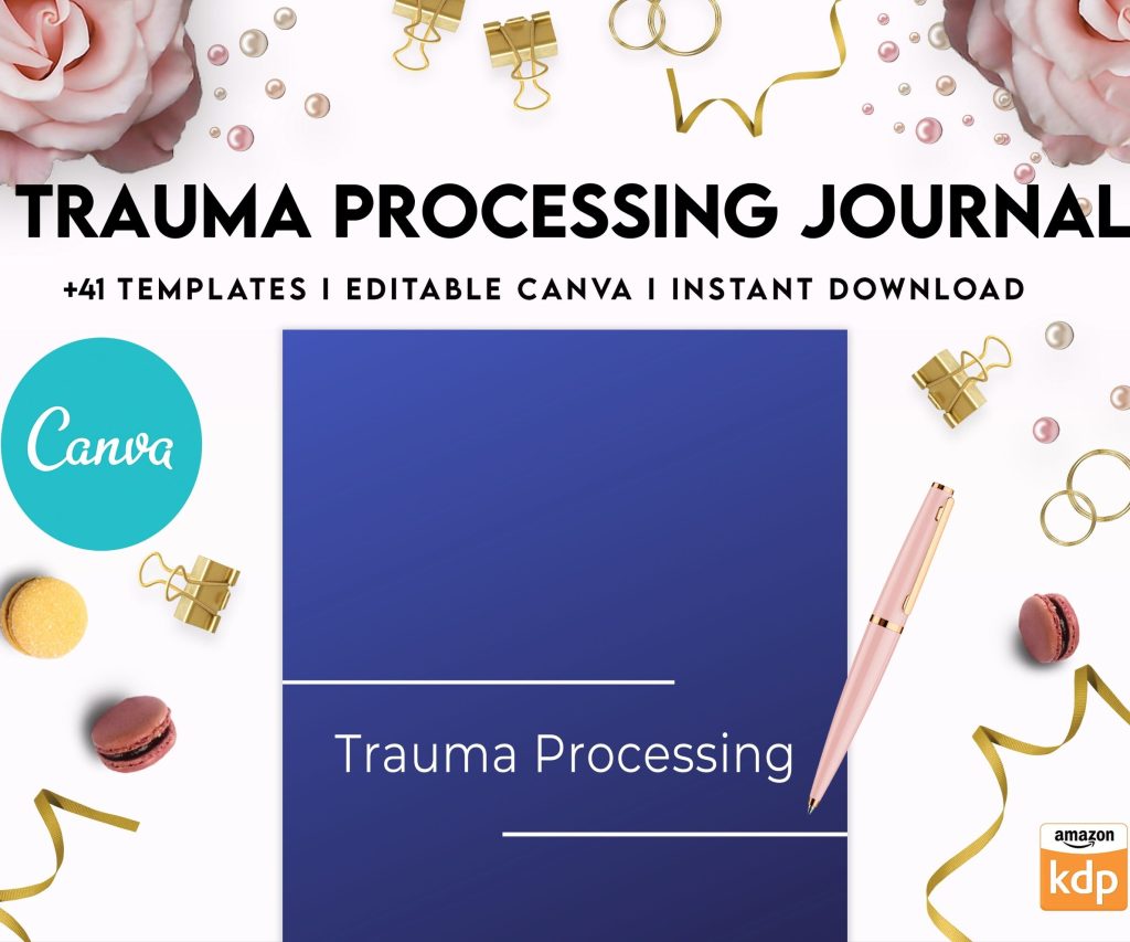 Trauma Processing Journal Pages, daily self care, mental health, emotion list, breakdown worksheets Therapy Journal, Counseling, Canva Editable Templates, Kdp interior