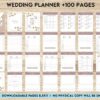 100 Pages Wedding Planner, Editable Templates Wedding Pages, Wedding Plan Bundle, Wedding Planning Book, Canva Editable Templates, Kdp interior