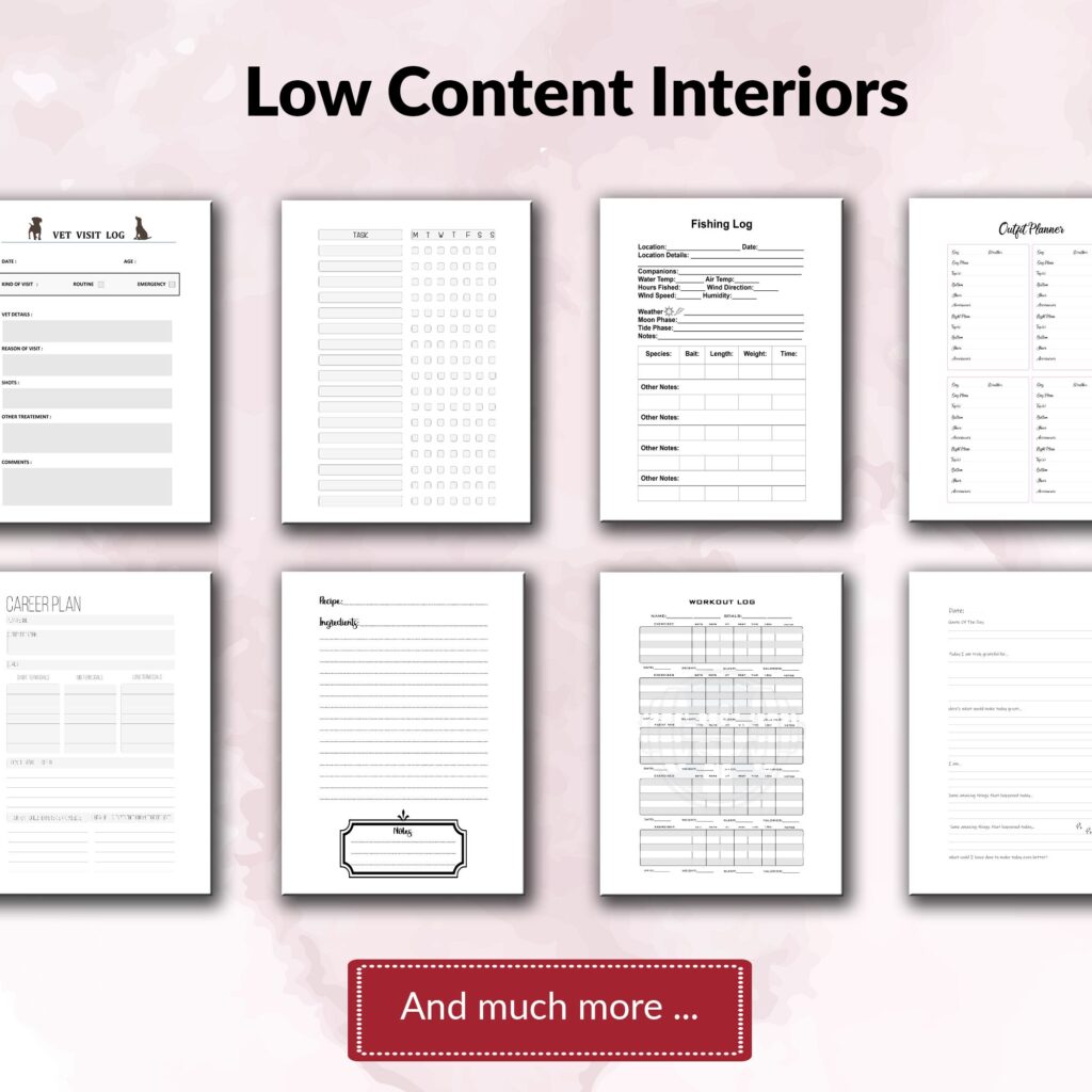 1000 Unique Amazon KDP interiors Bundle, Low Content Books Notebook, Activity Books Blank Journal, Coloring books, Covers, Commercial use