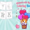Animals with Hearts Coloring book For Kids aged 2-4 4-8 8-1, PDF File 8.5×11 inch, KDP interior Ready To Upload COMMERCIAL Use