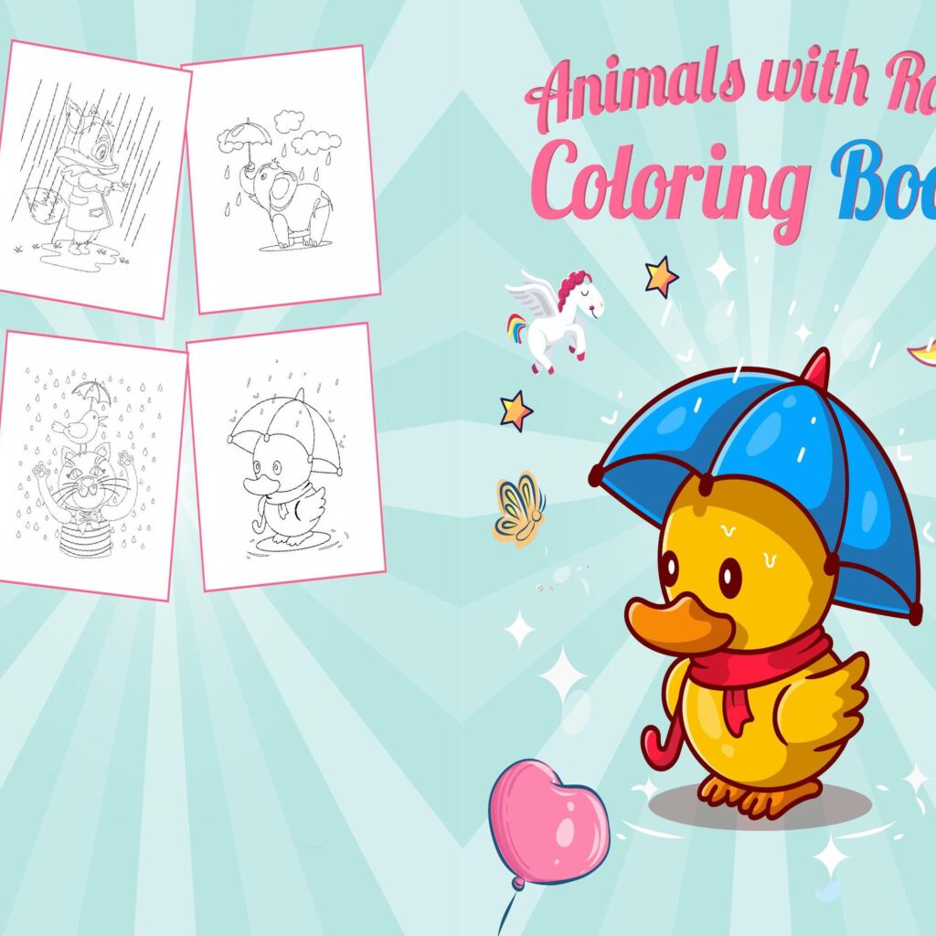 rain coloring pages