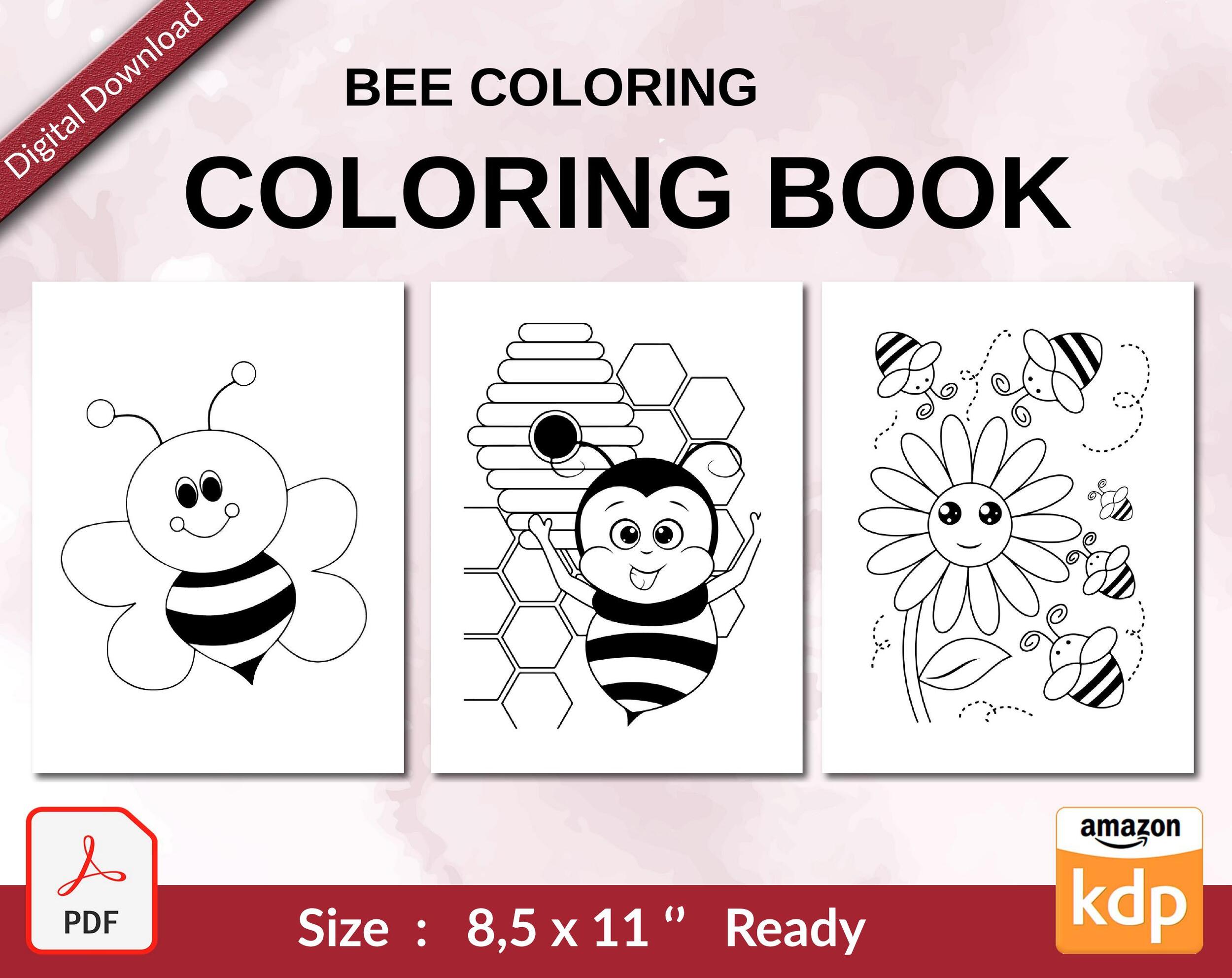Insect Coloring Book for Kids Ages 4-8 / Learn Fun Facts 