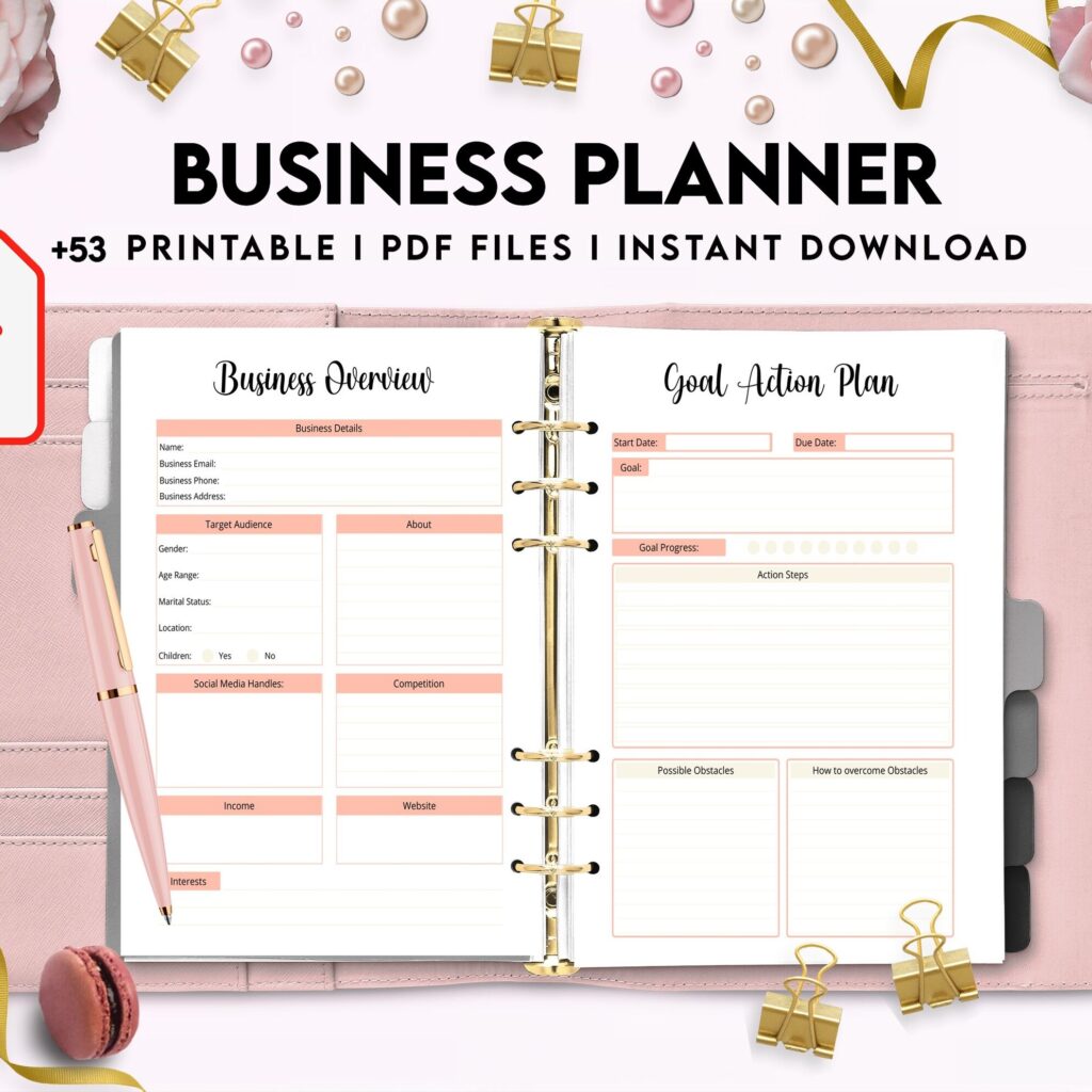 8×11 inch pages size Business Planner, Small Business Plan, Online Business planner, Business Planner Sheets, PDF Printable, Kdp interior