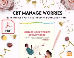 CBT activity book for Adults and kids age 12+, therapy worksheets, therapy tools, therapy resources, zones of regulation, anxiety, PDF Printable, Kdp interior