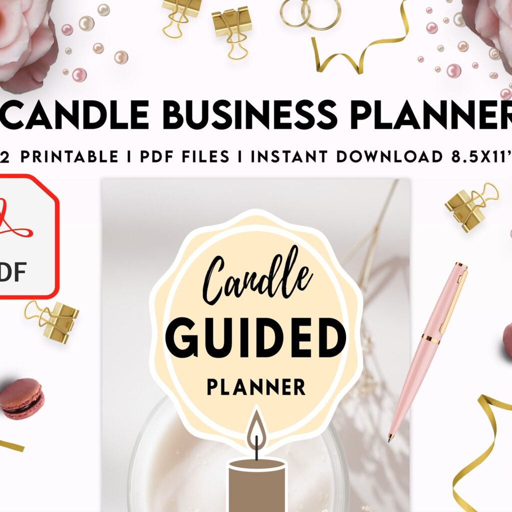 Candle Business Planner, Order form, Invoice, Tracker Etc. , 32 pages PDF Printable, Kdp interior
