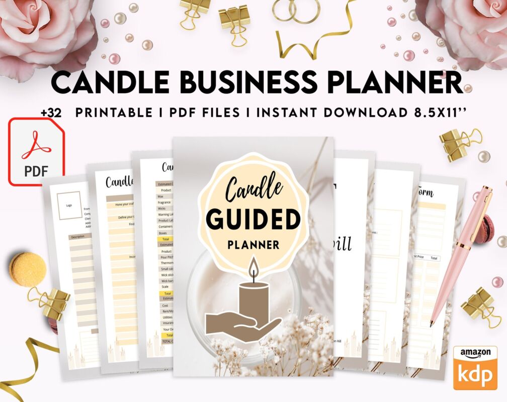 Candle Business Planner PDF: 32-page PDF with Order Form, Invoice, and ...