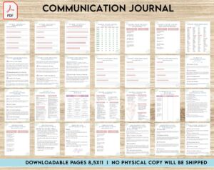 Communication Journal, DBT Interpersonal Effectiveness, Mental Health 8×11 inch pages size, Therapy Worksheets, PDF Printable, Kdp interior