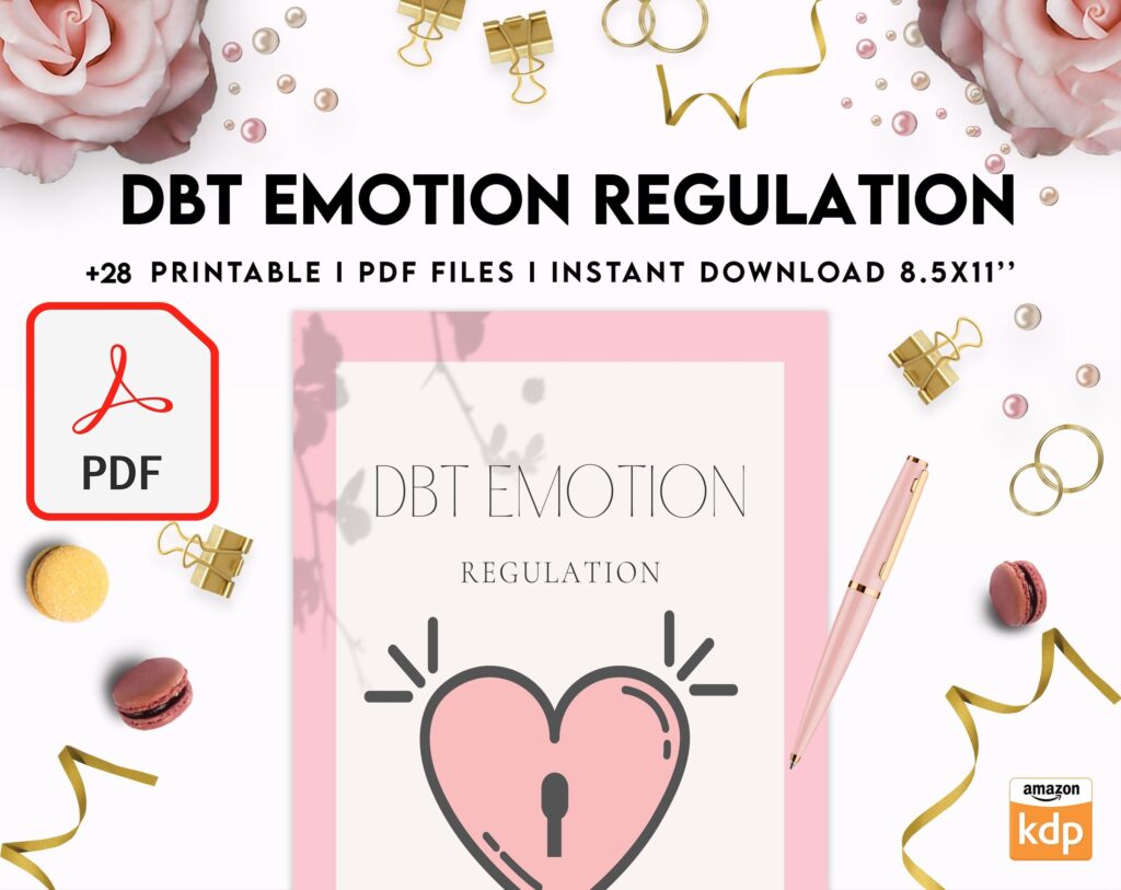 DBT Emotion Regulation Planner | Dialectical Behavioural Therapy, Emotion Regulation, PDF Printable, Kdp interior