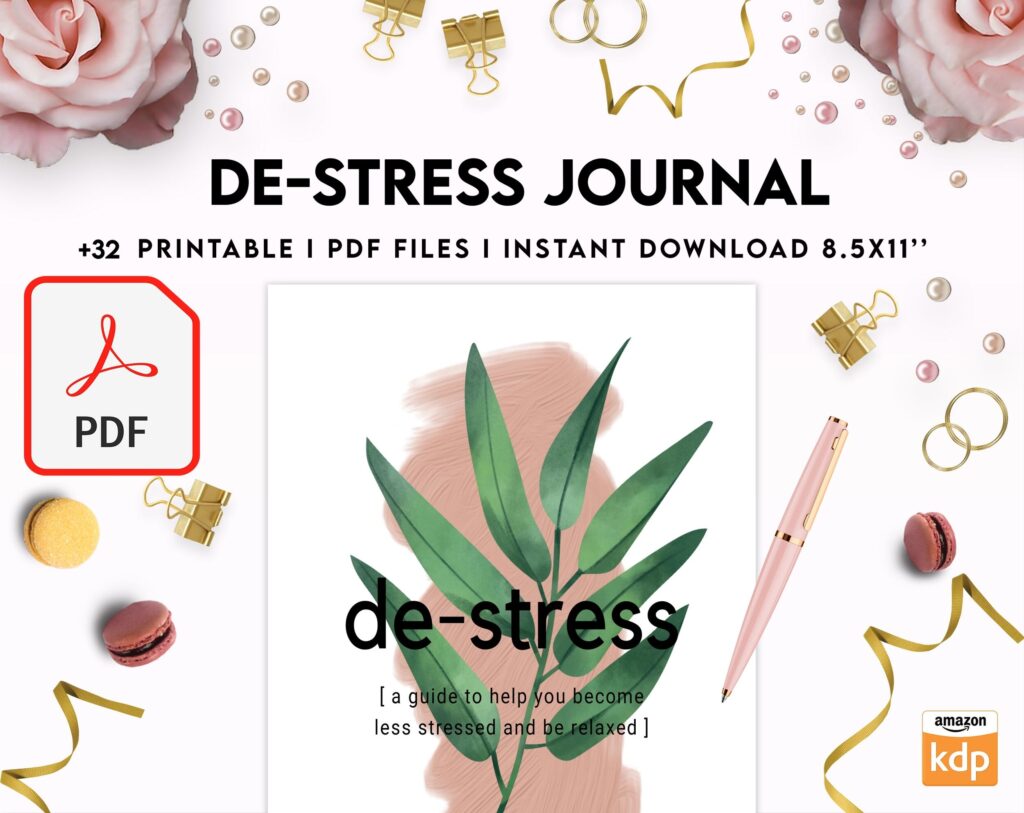 Stress Journal, DBT Distress Tolerance, DBT Skills, Therapy Journal, Mental Health Journal, Stress 8×11 inch pages size, Stress Relief, BPD, Anxiety, PDF Printable, Kdp interior