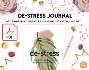 Stress Journal, DBT Distress Tolerance, DBT Skills, Therapy Journal, Mental Health Journal, Stress 8×11 inch pages size, Stress Relief, BPD, Anxiety, PDF Printable, Kdp interior