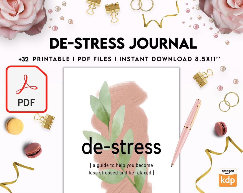Stress Journal, DBT Distress Tolerance, DBT Skills, Therapy Journal, Mental Health Journal, Stress 8×11 inch pages size, Stress Relief, BPD, Anxiety, PDF Printable, Kdp interior