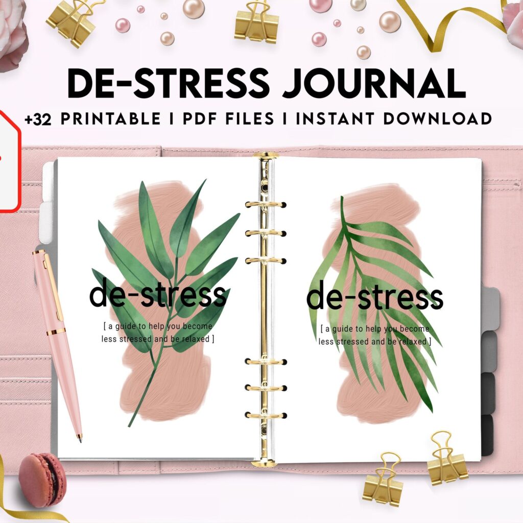 Stress Journal, DBT Distress Tolerance, DBT Skills, Therapy Journal, Mental Health Journal, Stress 8×11 inch pages size, Stress Relief, BPD, Anxiety, PDF Printable, Kdp interior