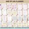 End Of Life Planner Final Wishes Planner What If Emergency Binder 8×11 inch pages size Legacy Planner Funeral Planner Estate Planning Organizer, PDF Printable, Kdp interior