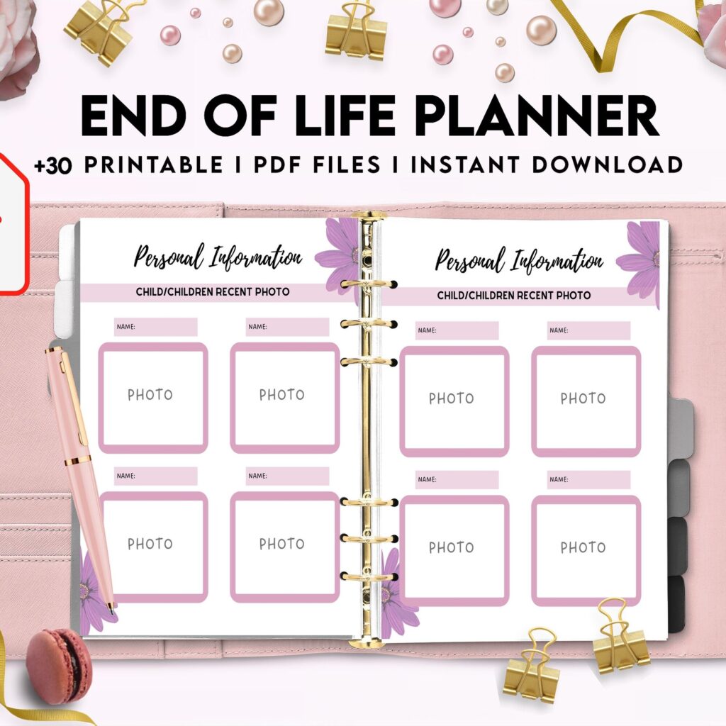 End Of Life Planner Final Wishes Planner What If Emergency Binder 8×11 inch pages size Legacy Planner Funeral Planner Estate Planning Organizer, PDF Printable, Kdp interior