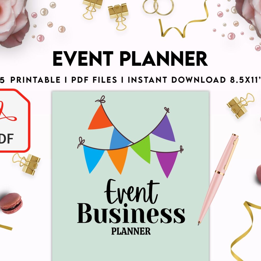 Event Planning Business Planner, Order form, Invoice, Tracker… , 35 pages PDF Printable, Kdp interior, Binder journal