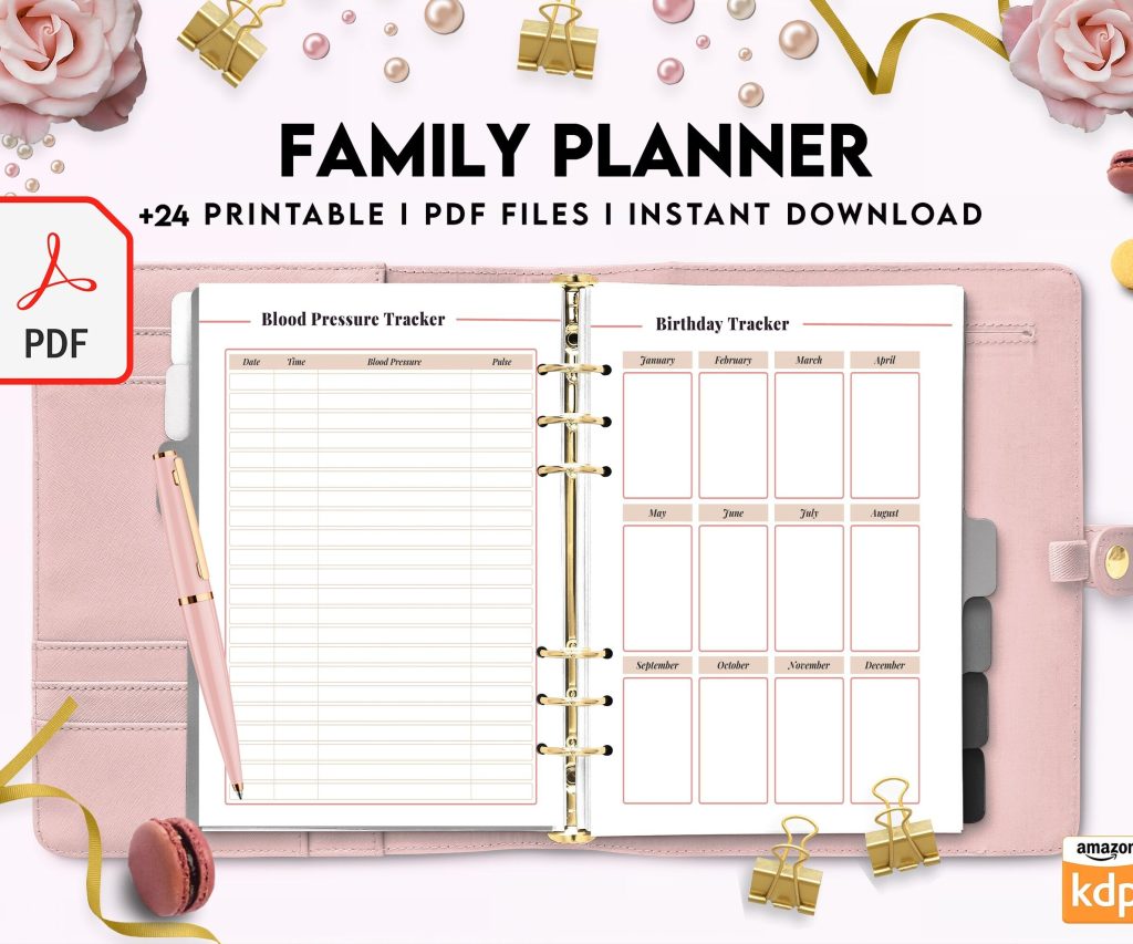 Family Health History, Personal Health History, Medical Record Tracker, Medical Appointment Tracker, Physician Form template, PDF Printable, Kdp interior