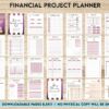 Financial Project Planner| 8×11 inch pages size Budget Planner| Finance Savings Tracker Binder| Monthly Debt| Bill Tracker| Expenses Tracker, PDF Printable, Kdp interior