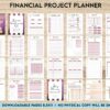 Financial Project Planner| 8×11 inch pages size Budget Planner| Finance Savings Tracker Binder| Monthly Debt| Bill Tracker| Expenses Tracker, PDF Printable, Kdp interior