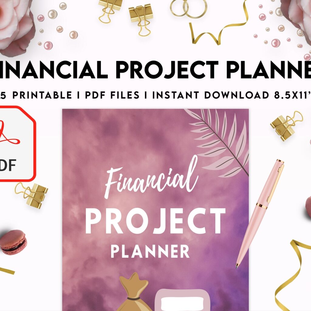 Financial Project Planner| 8×11 inch pages size Budget Planner| Finance Savings Tracker Binder| Monthly Debt| Bill Tracker| Expenses Tracker, PDF Printable, Kdp interior