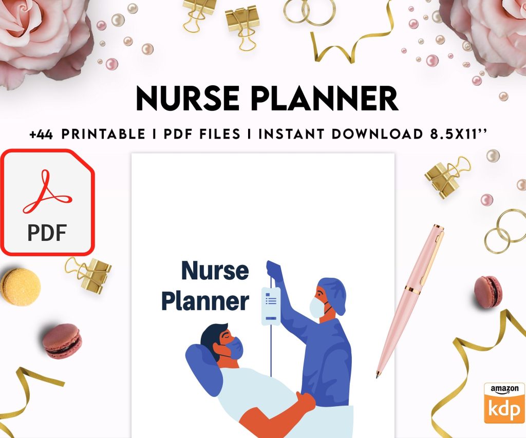 Nurse Planner, Nurse Practice journal, Nursing Student Planner, Nursing School Planner, Student Nurse, Medical Student Planner, PDF Printable, Kdp interior