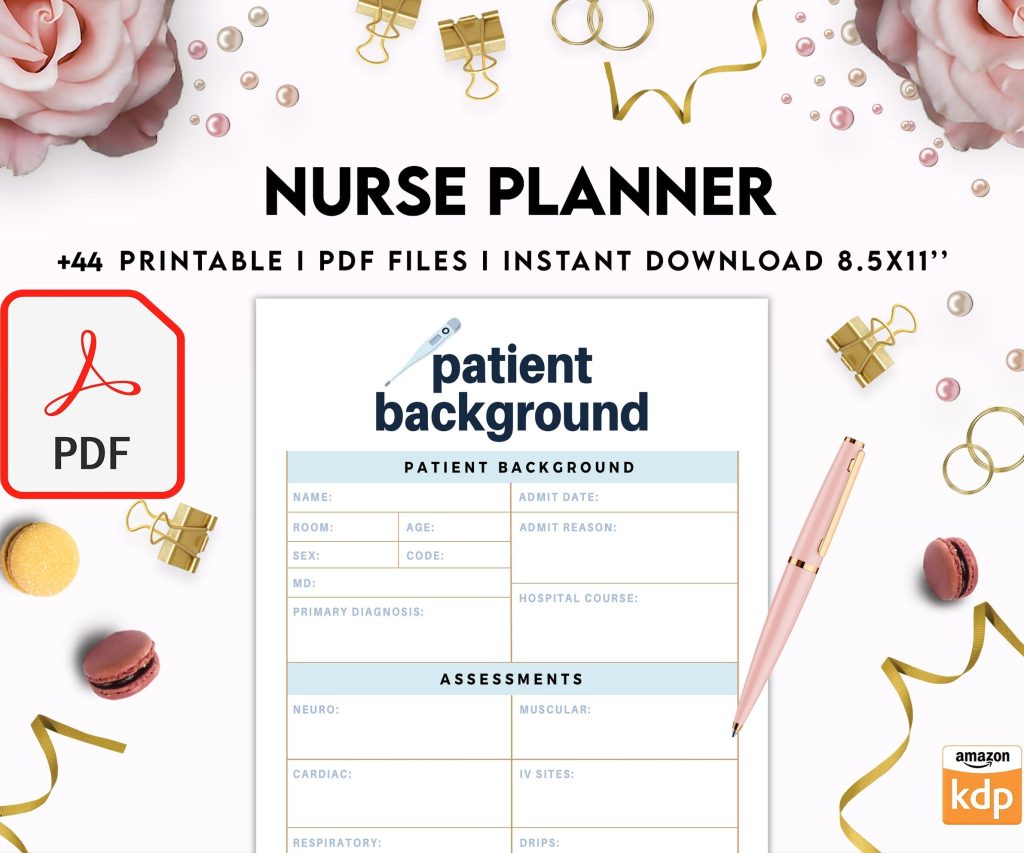 Nurse Planner, Nurse Practice journal, Nursing Student Planner, Nursing School Planner, Student Nurse, Medical Student Planner, PDF Printable, Kdp interior