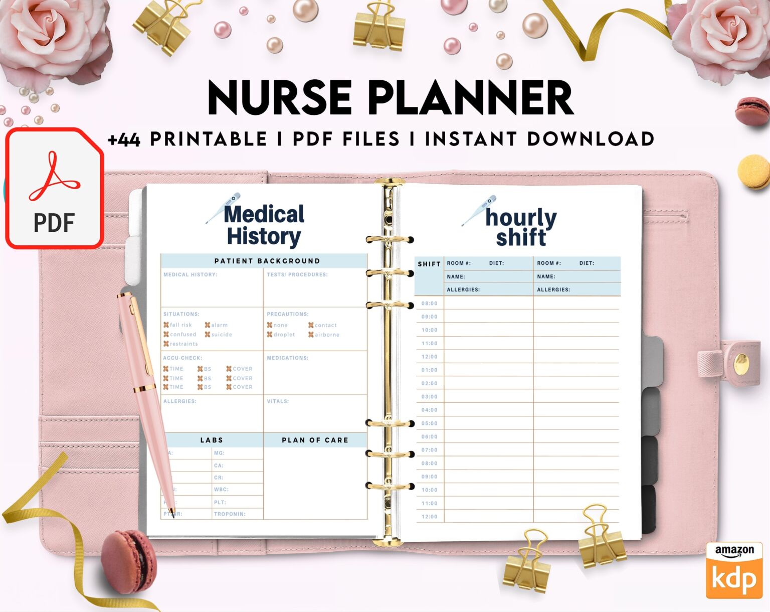 Nurse Planner, Nurse Practice journal, Nursing Student Planner, Nursing