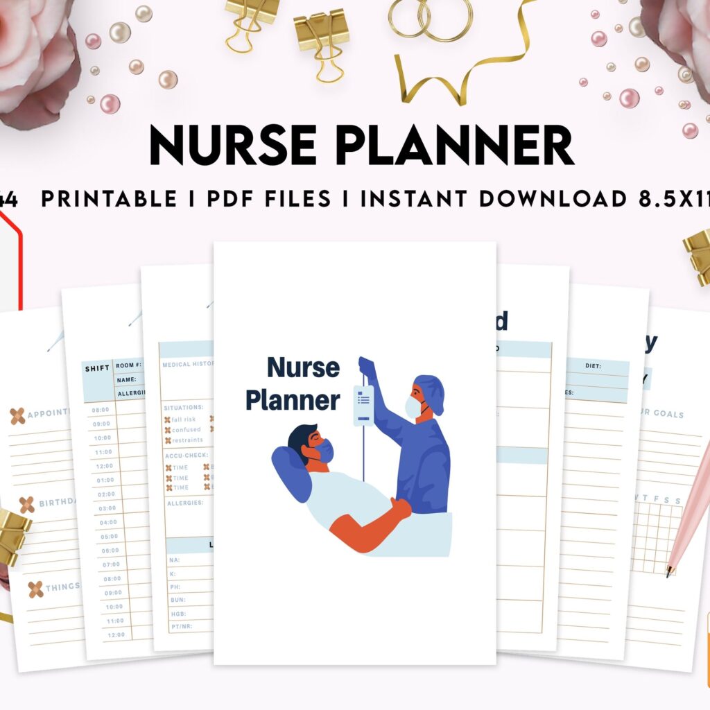 Nurse Planner, Nurse Practice journal, Nursing Student Planner, Nursing School Planner, Student Nurse, Medical Student Planner, PDF Printable, Kdp interior