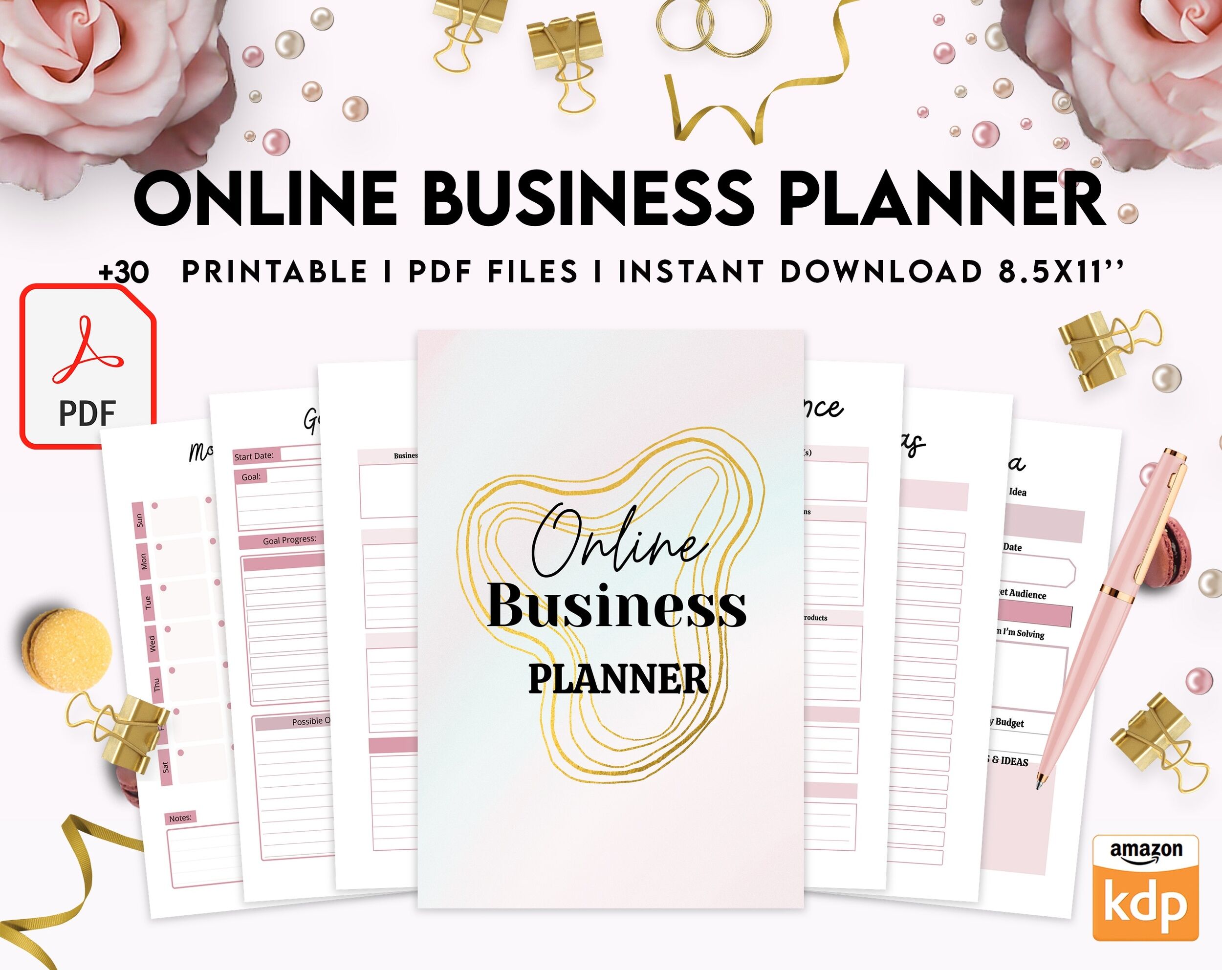 Online Business Planner, Social media statistics, monthly goal, Product Idea, benchmark, Ads tracker, email planner, PDF Printable, Kdp interior Online Business Planner, Social media statistics, monthly goal, Product Idea, benchmark, Ads tracker, email planner, PDF Printable, Kdp interior