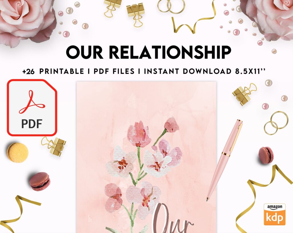 Couples Therapy Journal: Couples Counseling, Marriage, Engaged, Love, Breakup, Relationship, Newlywed, Fiance, Premarital, PDF Printable, Kdp interior