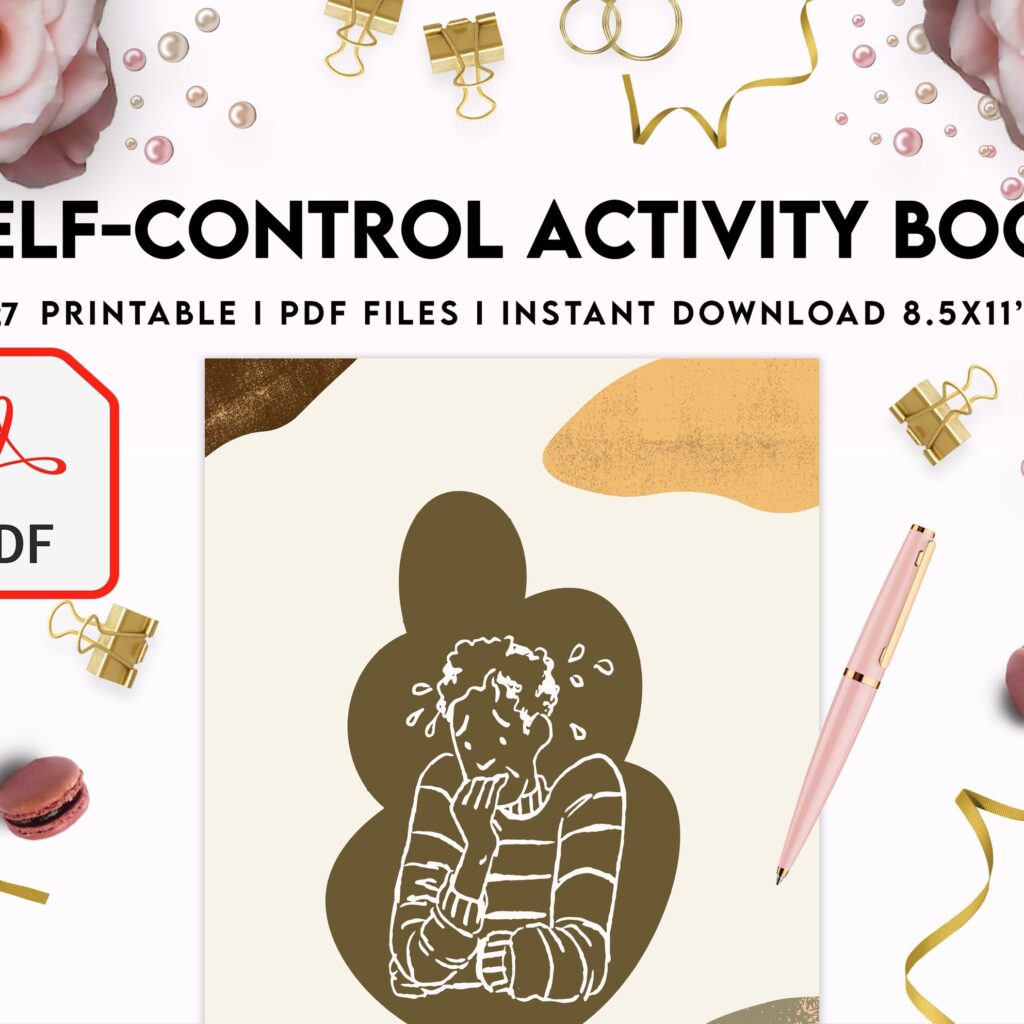 Control 8×11 inch pages size Interactive Worksheet Journal Inserts Planner Notebook Template Therapy Psychology Mental Health School Counseling Tools, PDF Printable, Kdp interior