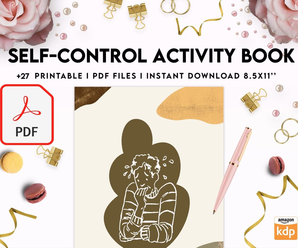 Control 8×11 inch pages size Interactive Worksheet Journal Inserts Planner Notebook Template Therapy Psychology Mental Health School Counseling Tools, PDF Printable, Kdp interior