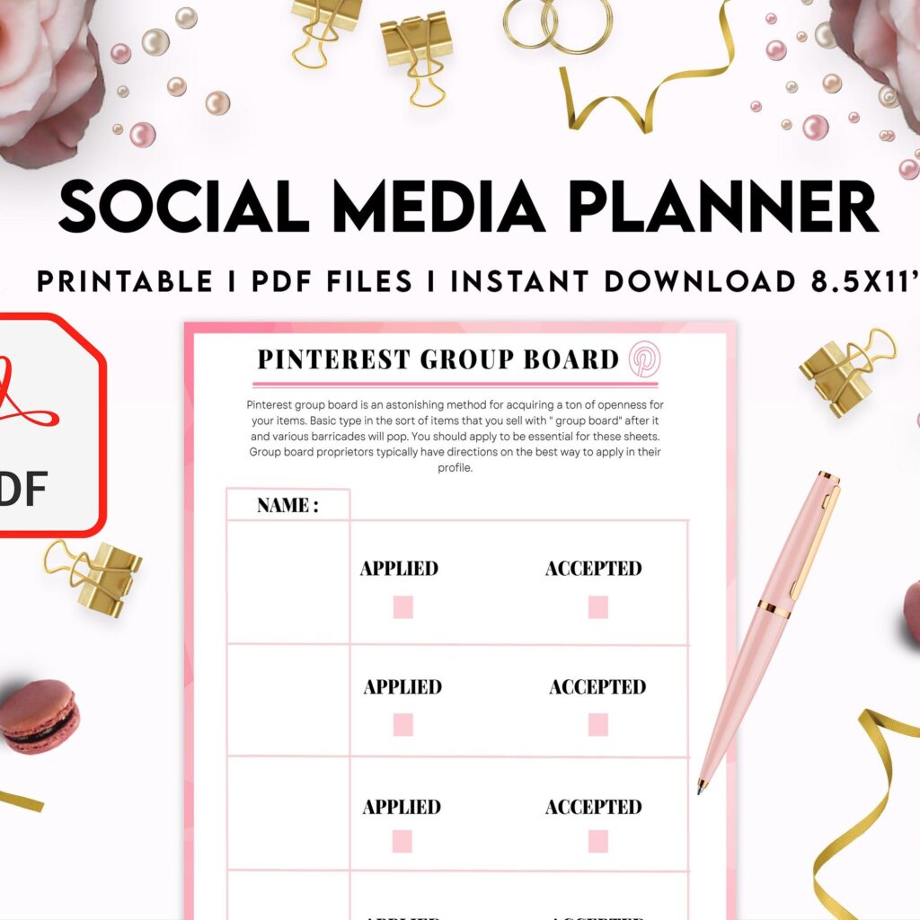 Social media planner, Social media journal, Weekly planner, Post planner, Stories Planner, feed Planner, PDF Printable, Kdp interior