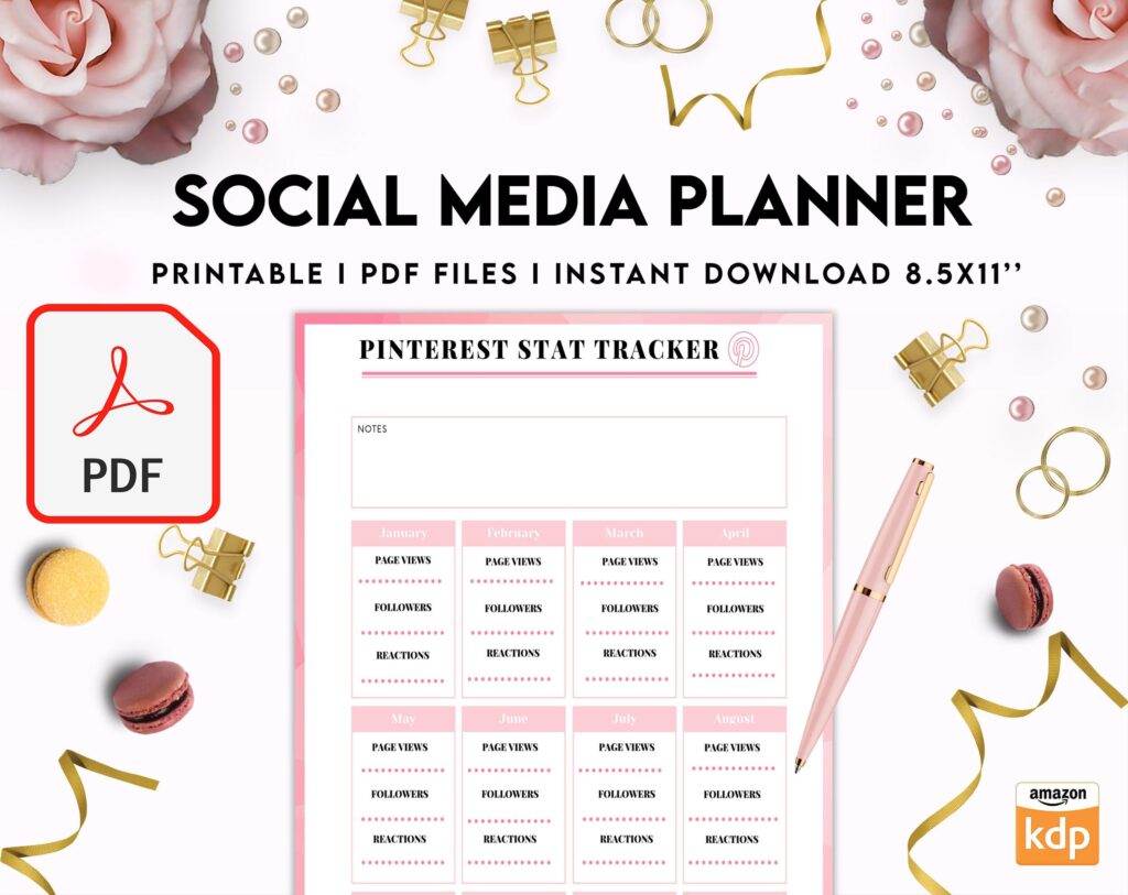 Social media planner, Social media journal, Weekly planner, Post planner, Stories Planner, feed Planner, PDF Printable, Kdp interior