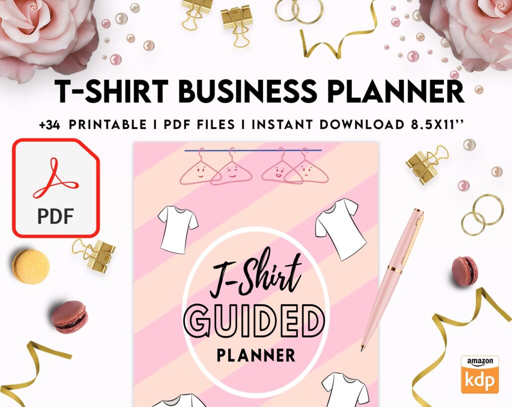 T-shirt Business Planner Template, T-shirt Order form, Invoice, Tracker Etc. , PDF Printable, Kdp interior