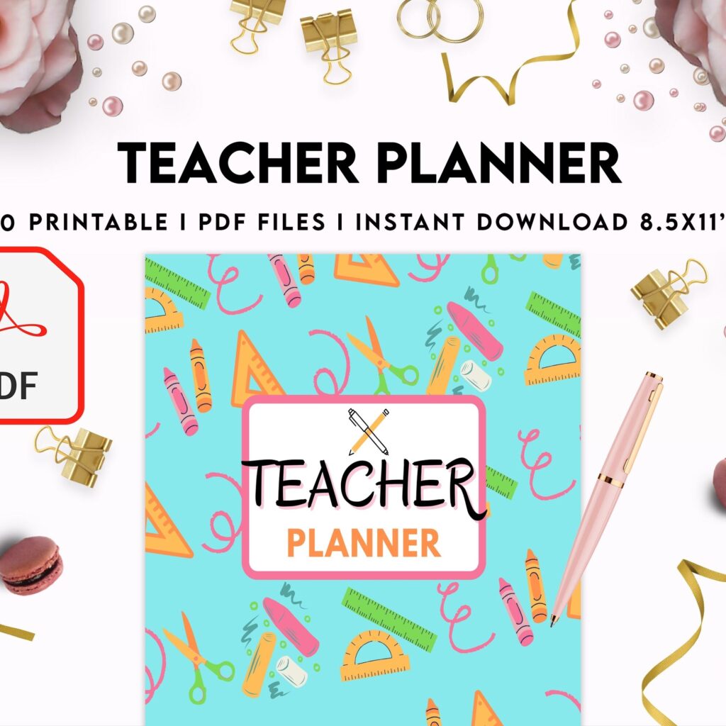 Teacher Planner, Teacher Journal, teacher Bundle pages, PDF Printable, Kdp interior