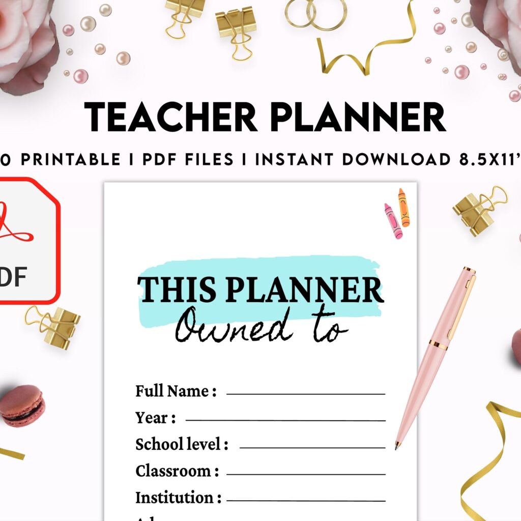 Teacher Planner, Teacher Journal, teacher Bundle pages, PDF Printable, Kdp interior