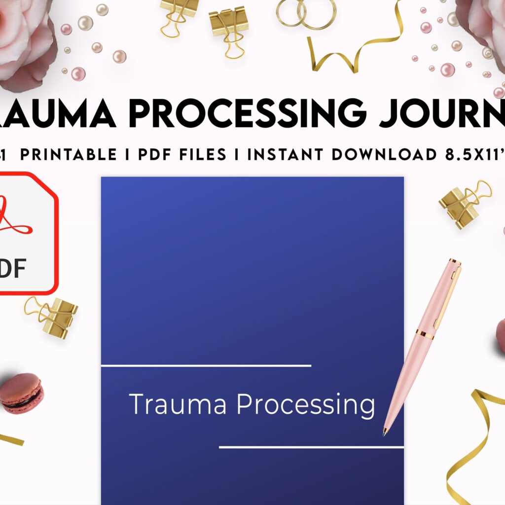 Trauma Processing Journal Pages, daily self care, mental health, emotion list, breakdown worksheets Therapy Journal, Counseling, PDF Printable, Kdp interior