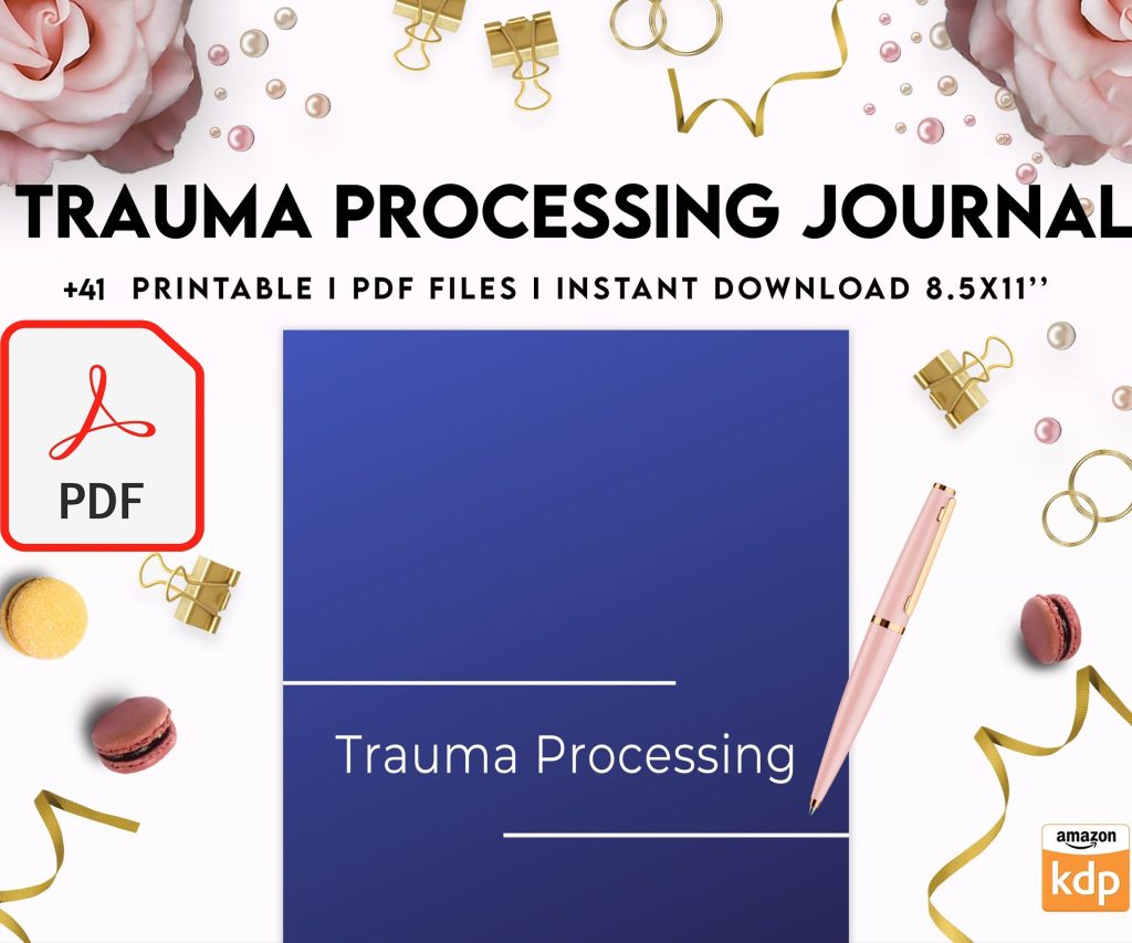 Trauma Processing Journal Pages, daily self care, mental health, emotion list, breakdown worksheets Therapy Journal, Counseling, PDF Printable, Kdp interior
