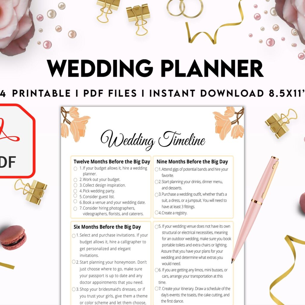 Wedding Planner , Wedding Pages, Wedding Plan Bundle, Wedding Planning Book, Wedding Planner, PDF Printable, Kdp interior