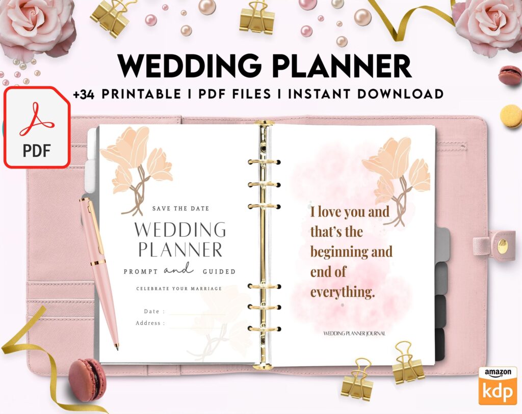 Wedding Planner , Wedding Pages, Wedding Plan Bundle, Wedding Planning Book, Wedding Planner, PDF Printable, Kdp interior