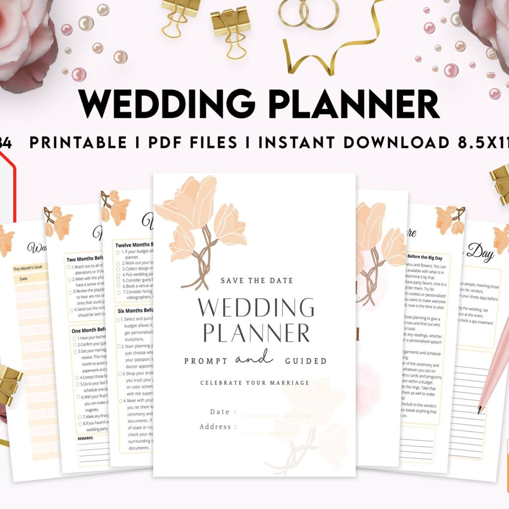 Wedding Planner , Wedding Pages, Wedding Plan Bundle, Wedding Planning Book, Wedding Planner, PDF Printable, Kdp interior