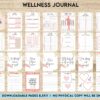 Wellness Journal Planner, Self care journal , Wellness 8×11 inch pages size Bundle Pages, PDF Printable, Kdp interior