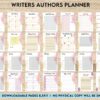 Author Planner, Writers Planner, Book Writing Planner, Novel Planner, PDF Printable, Kdp interior