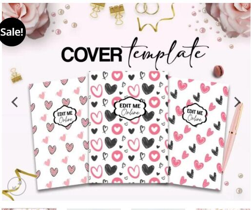 Hearth Pattern pink girl Hardcover Template