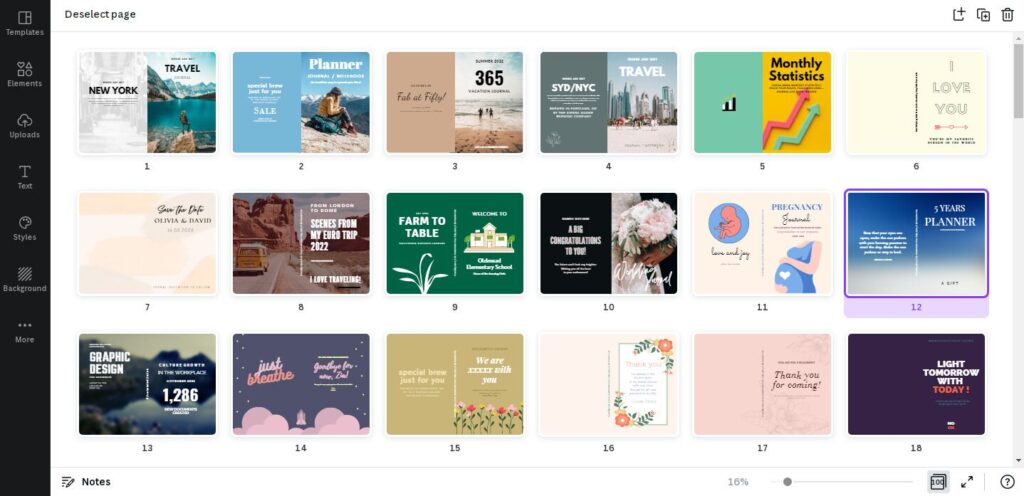 100 editable KDP Covers Templates, Journal Covers, Editable Canva Templates for book cover, Canva KDP Cover bundle journal 6×9″