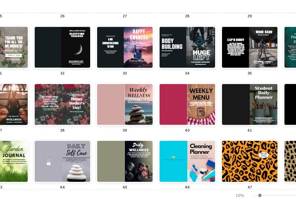 100 editable KDP Covers Templates, Journal Covers, Editable Canva Templates for book cover, Canva KDP Cover bundle journal 6×9″