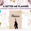 A Better Me Planner, Daily Monthly planner, Goal planner, Canva Editable Templates 8,5×11 inch, KDP interior